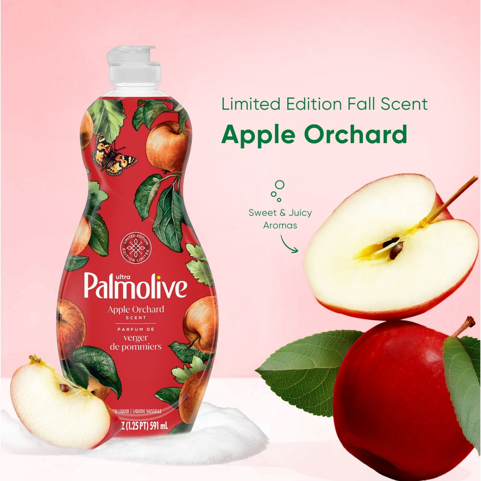Palmolive Ultra Strength Liquid Dish Soap, Apple Orchard Scent, 20 fl oz Bottle