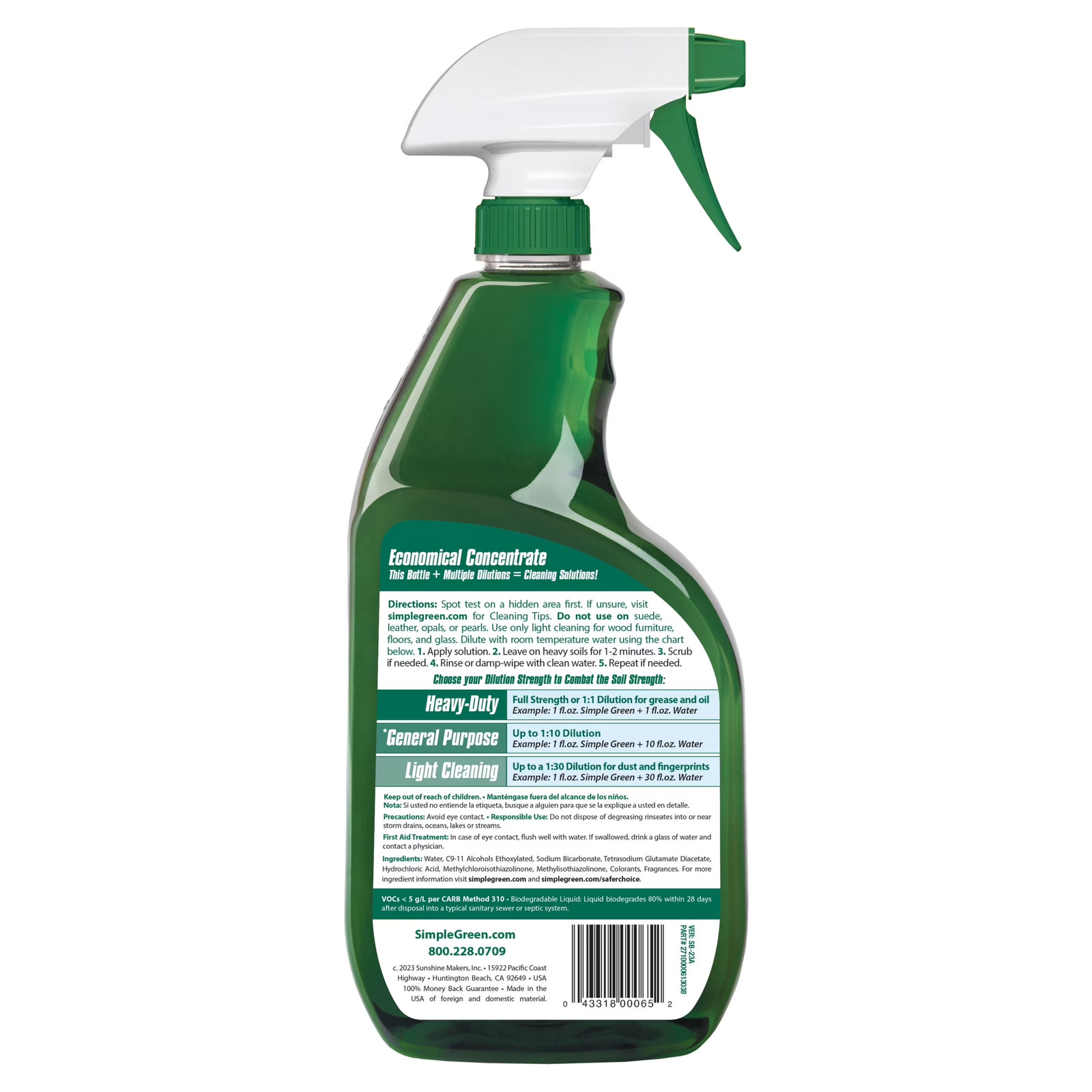 (3 Pack) All-Purpose Cleaner Concentrate 32 oz Spray Bottles Heavy Duty Degrease