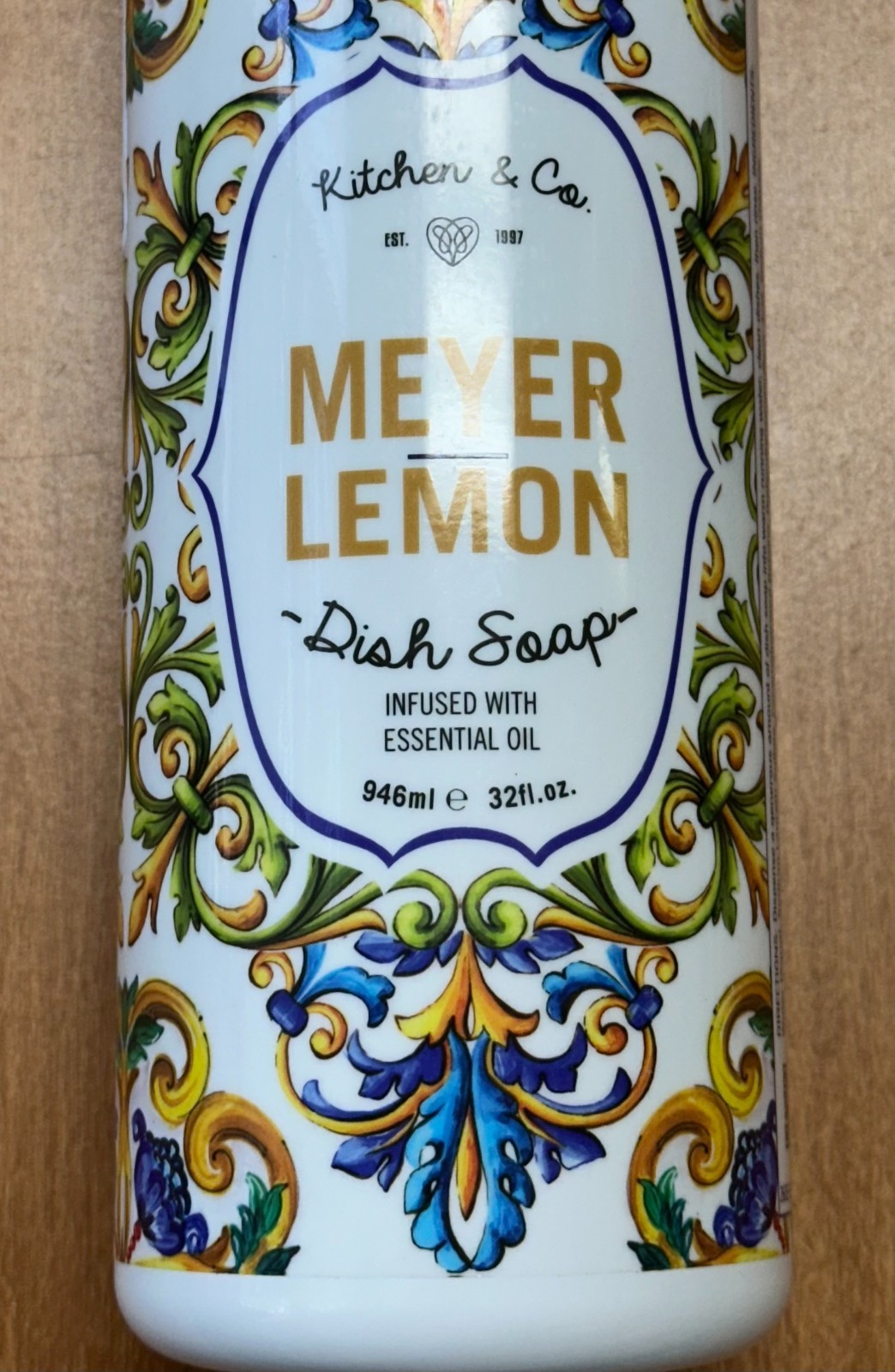 2-Pk Kitchen & Co ~ MEYER LEMON Essential Oil LIQUID DISH SOAP 946ml MADE IN USA