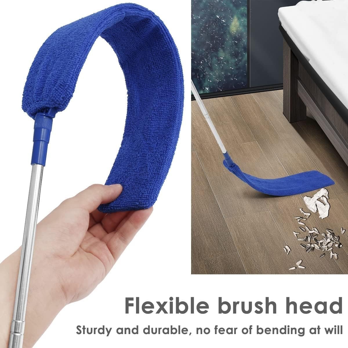 Retractable Gap Dust Cleaner Brush with Long Handle 30 to 100 inches, Cleanin…