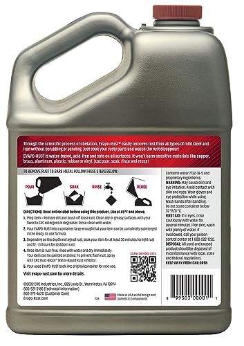 Heavy Duty Rust Remover 128 oz for Auto Parts, Hardware, Antiques