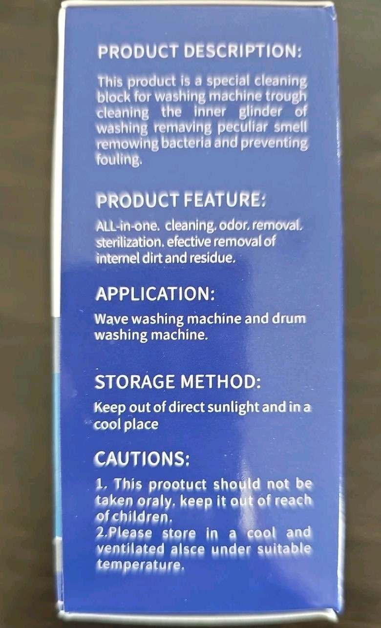 Washing Machine Cleaner Formulted To Deep Clean 24 Tablets