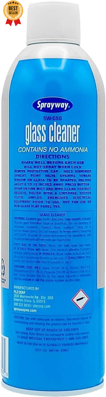 Glass Cleaner Foaming Spray Streak-Free Shine Home Automotive 19 Oz Pack of 12
