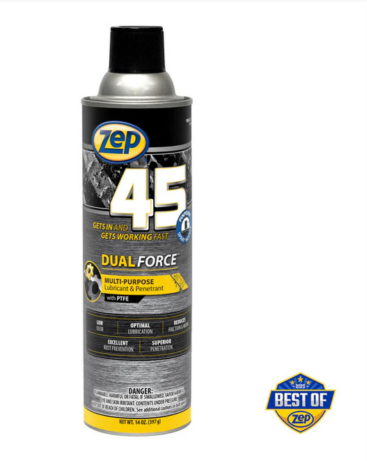 ZEP 45 Dual Force Multi Purpose Lubricant & Penetrant w/PTFE 14 oz – READ