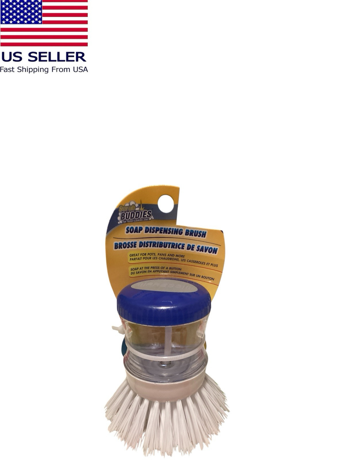 Scrub Buddies Soap Dispensing Palm Brush new