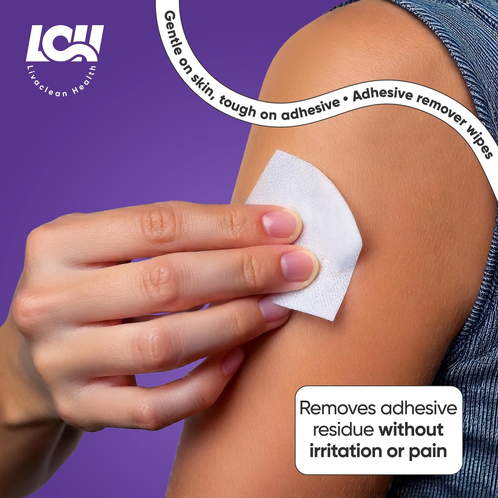 100 CT Adhesive Remover Wipes – Sting-Free & Gentle – Skin Adhesive Remover