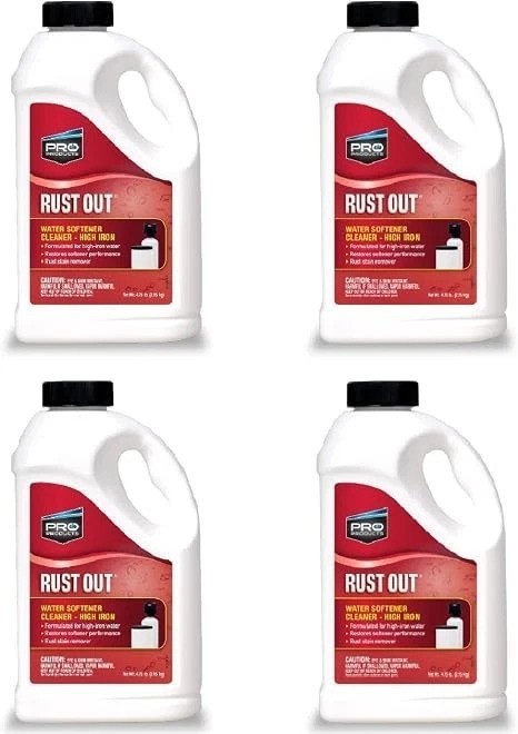 Water Softener Cleaner Iron Remover Powder 76 Oz 4 Pack Rust Out Resin Cleaner