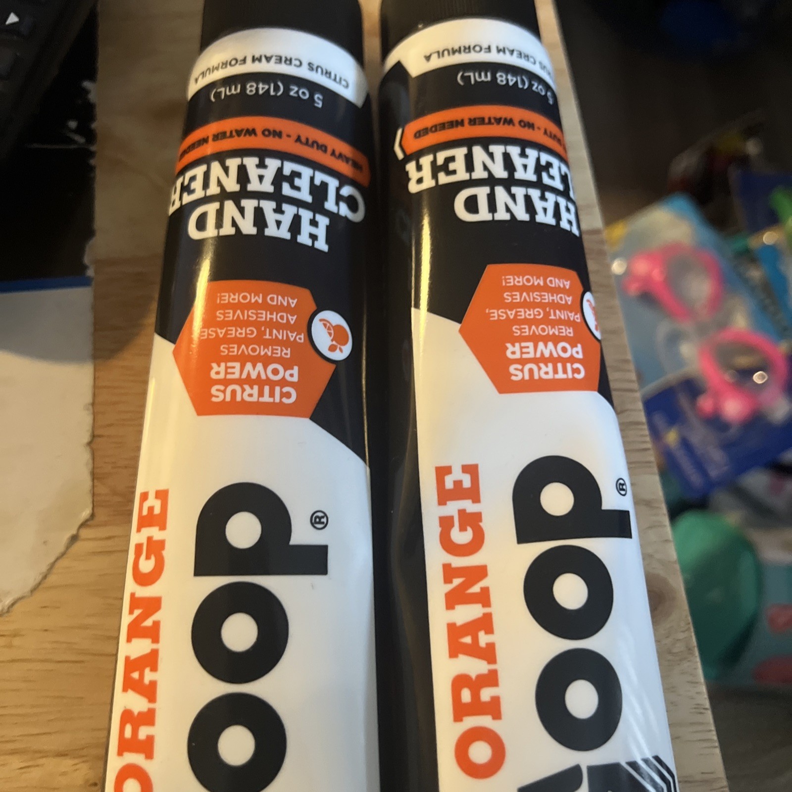 2x GOOP Orange Hand Cleaner Heavy Duty Citrus Power Mechanic 5 ounce tube