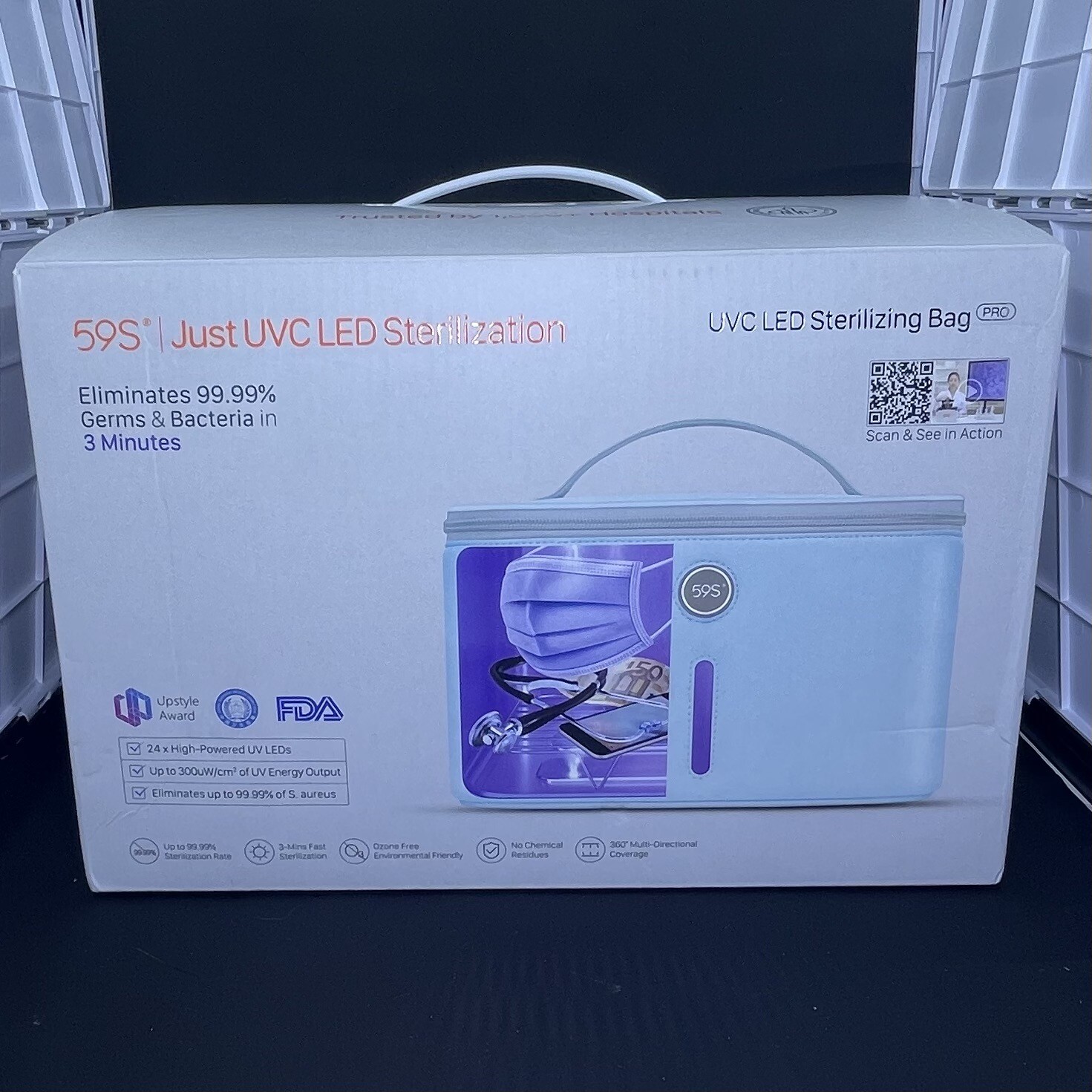 Sterilization Bag UVC LED Pro 59S 3 Minute Disinfection Portable NEW