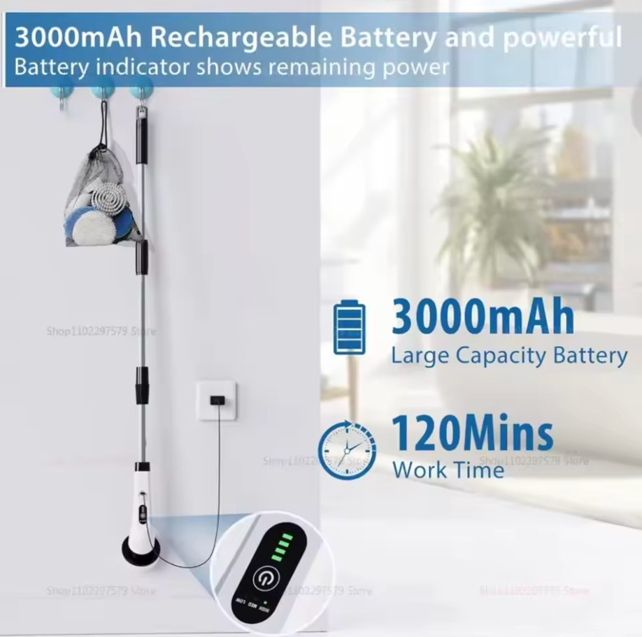 UltraScrub 9-in-1 Waterproof Electric Cordless Spin Scrubber Cleaning Brush