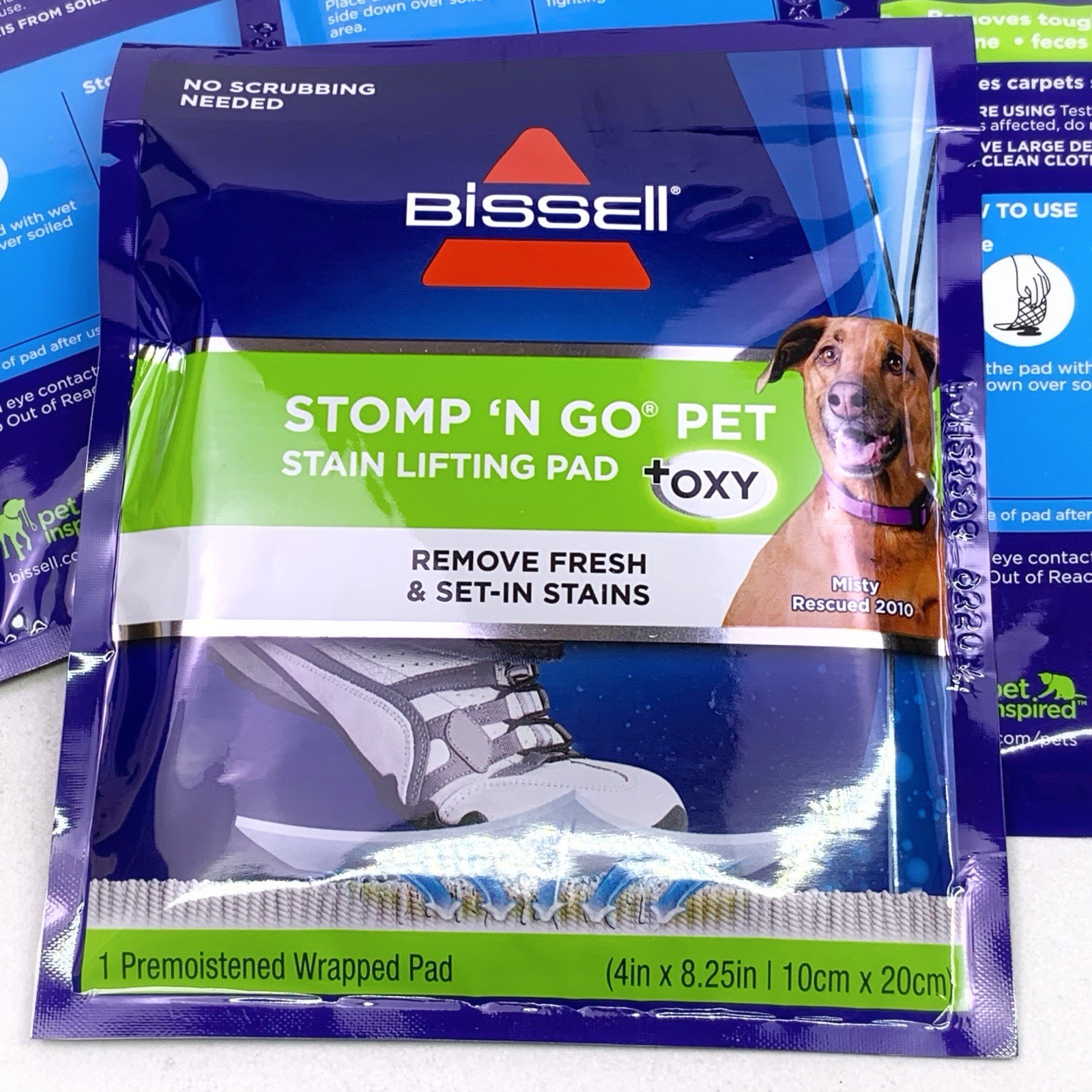 Bissell Stomp ‘n Go Pet Stain Lifting Pad+ OXY 20 Pack New Sealed Remove Stains