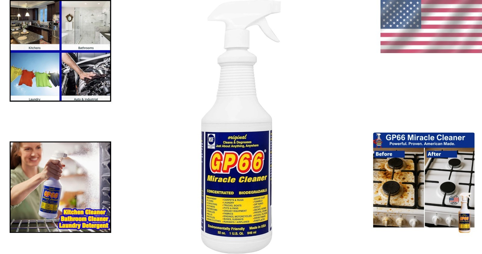 Green Miracle Cleaner – 32 oz Super Concentrated Eco-Friendly All-Purpose Power