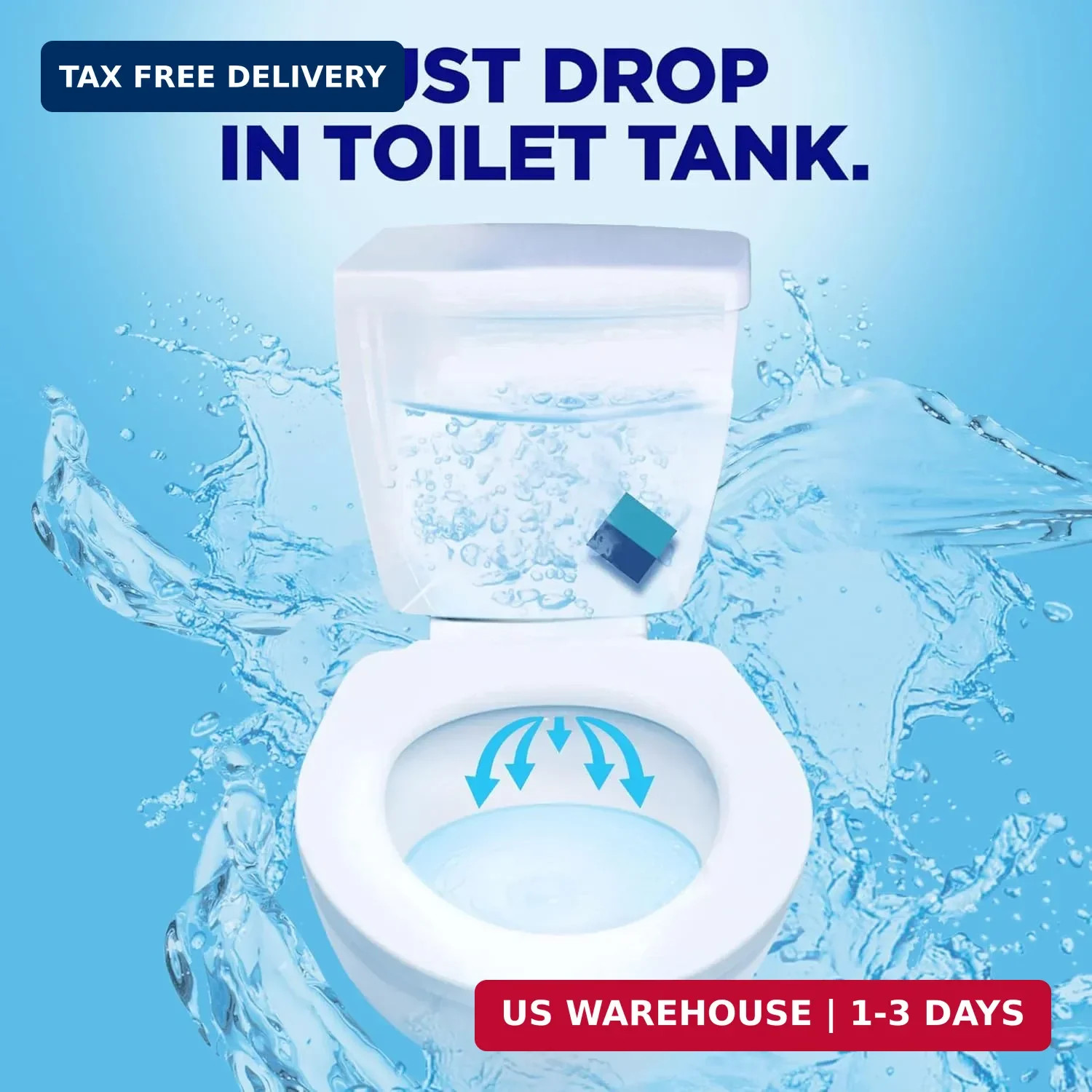 Soft Scrub In-Tank Toilet Cleaner Duo-Cubes, Sapphire Waters, 4 Count