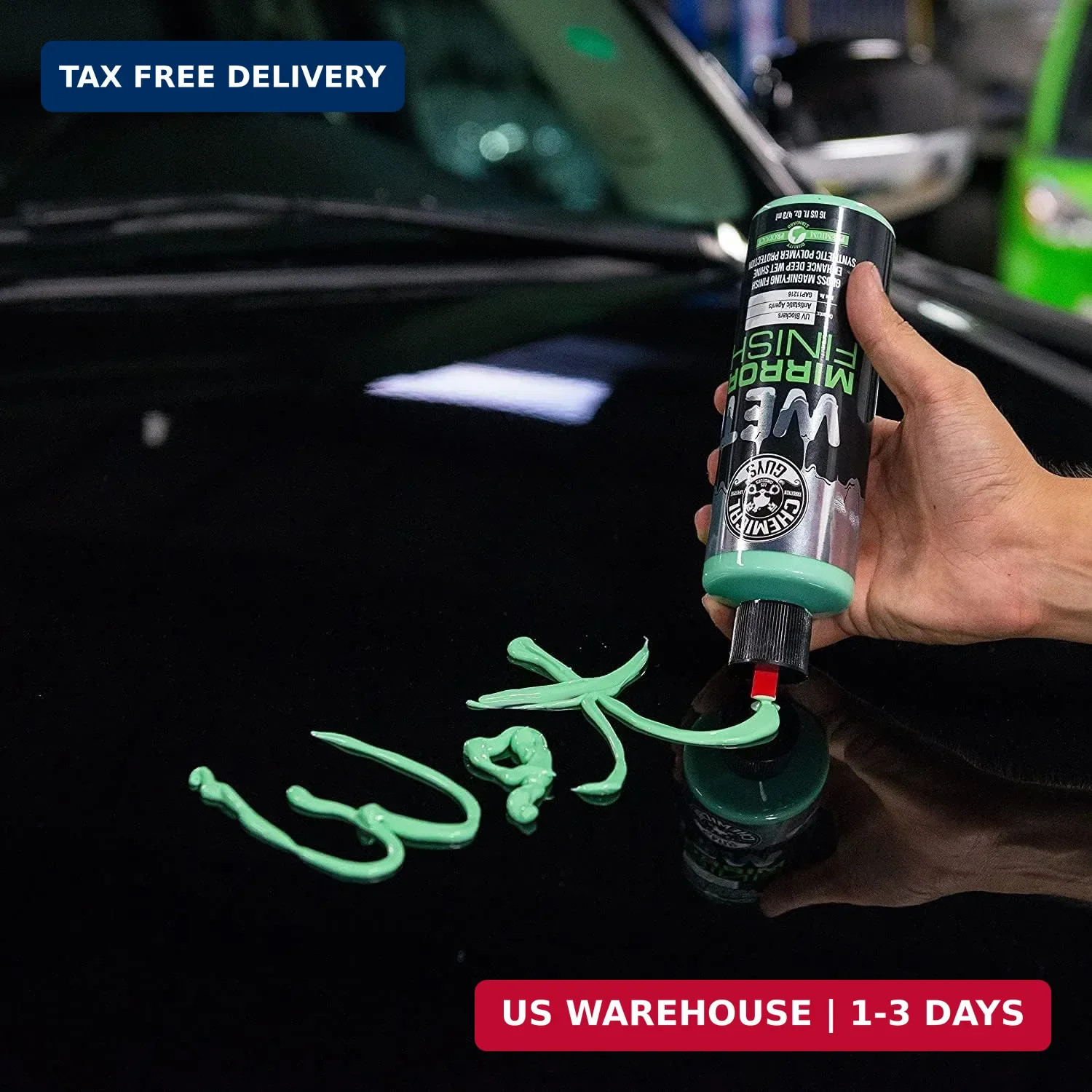 Chemical Guys Wet Mirror Finish High Gloss Glaze – Reflective Shine Enhancer & C