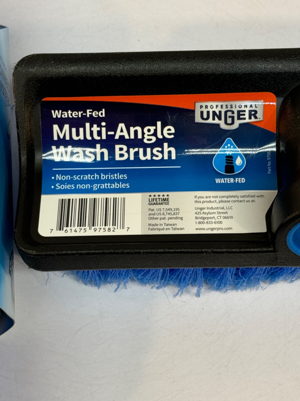 10″ Hydropower Soft Brush with Squeegee and Water-Fed Multi-Angle Wash Brush.