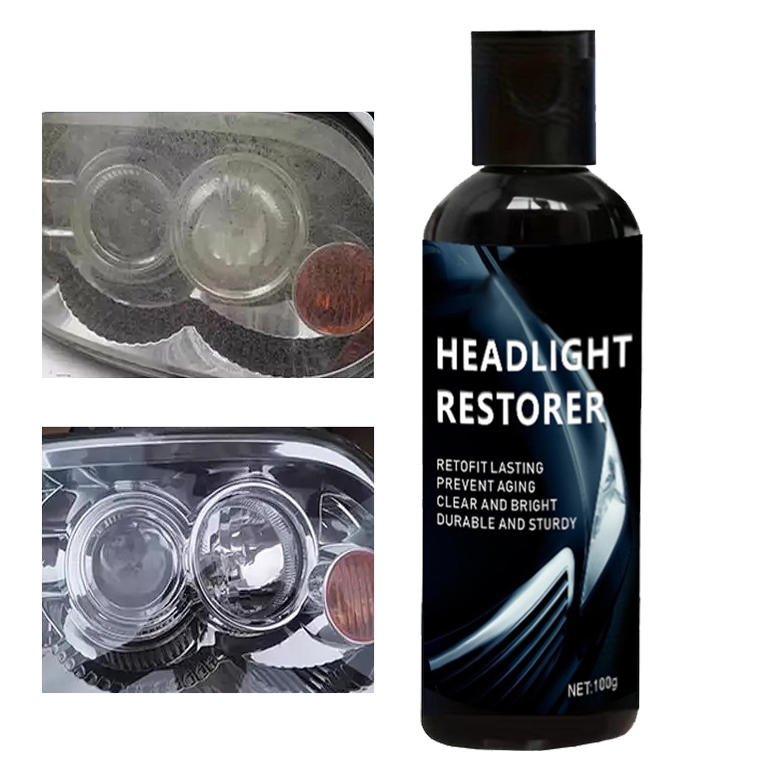 Headlight Restoration 100g Car Headlights Cleaner Headlight Repair Liquid