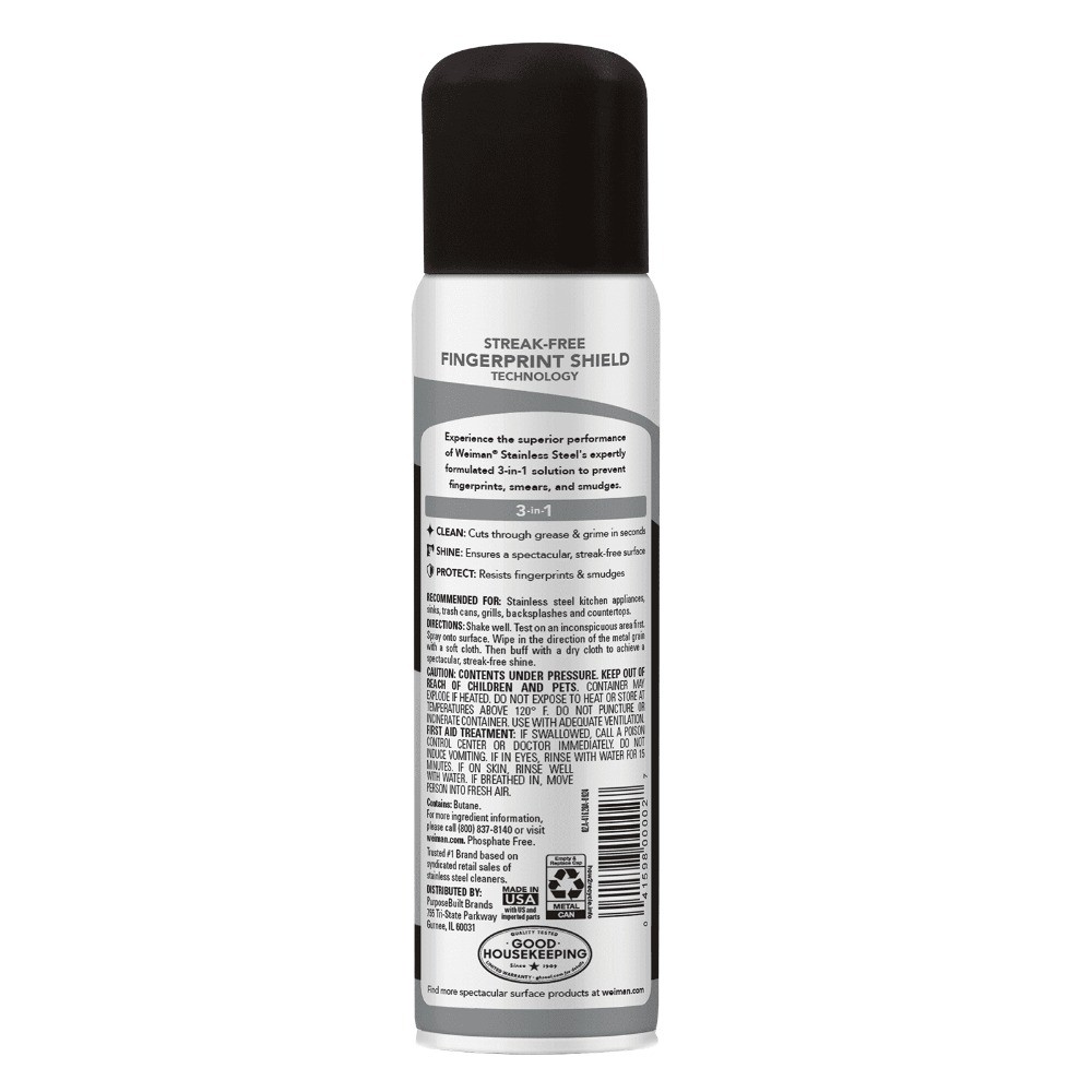 Weiman Stainless Steel Cleaner & Polish Spray for Kitchen and Home Appliances