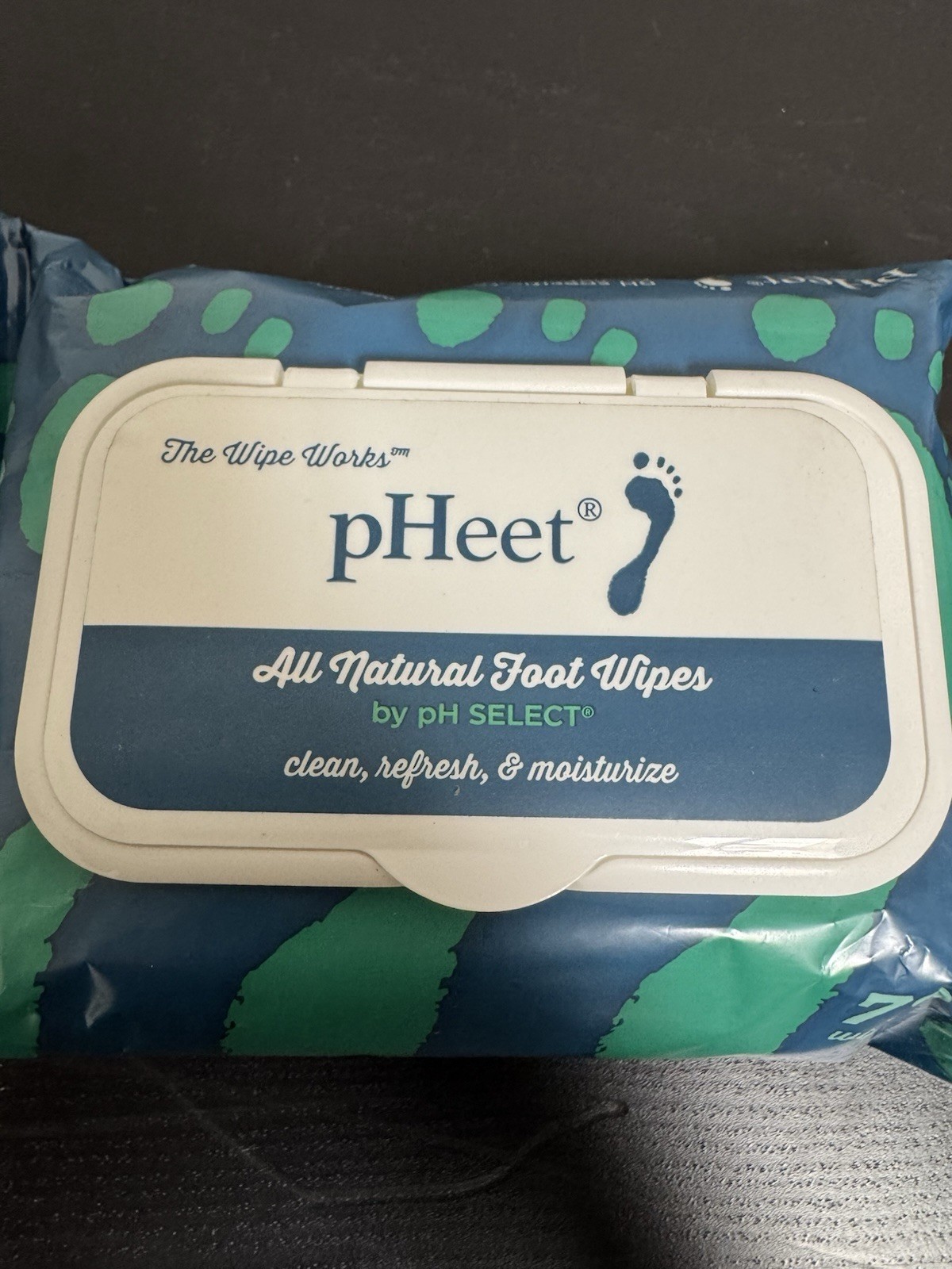 pHeet® Foot Wipes All Natural, Cleaning, Moisturizing, Itching 72 Wipes