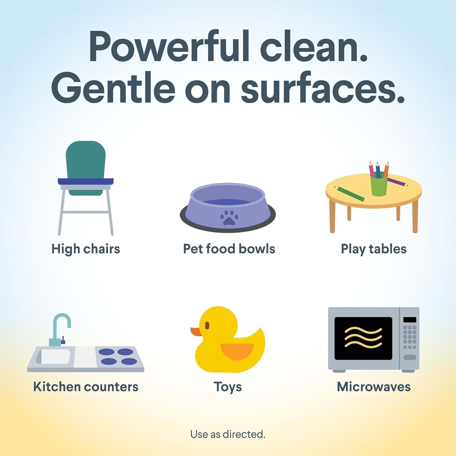 Free and Clear Cleaning Wipes Light Lemon Scent 75 Count Pack of 3
