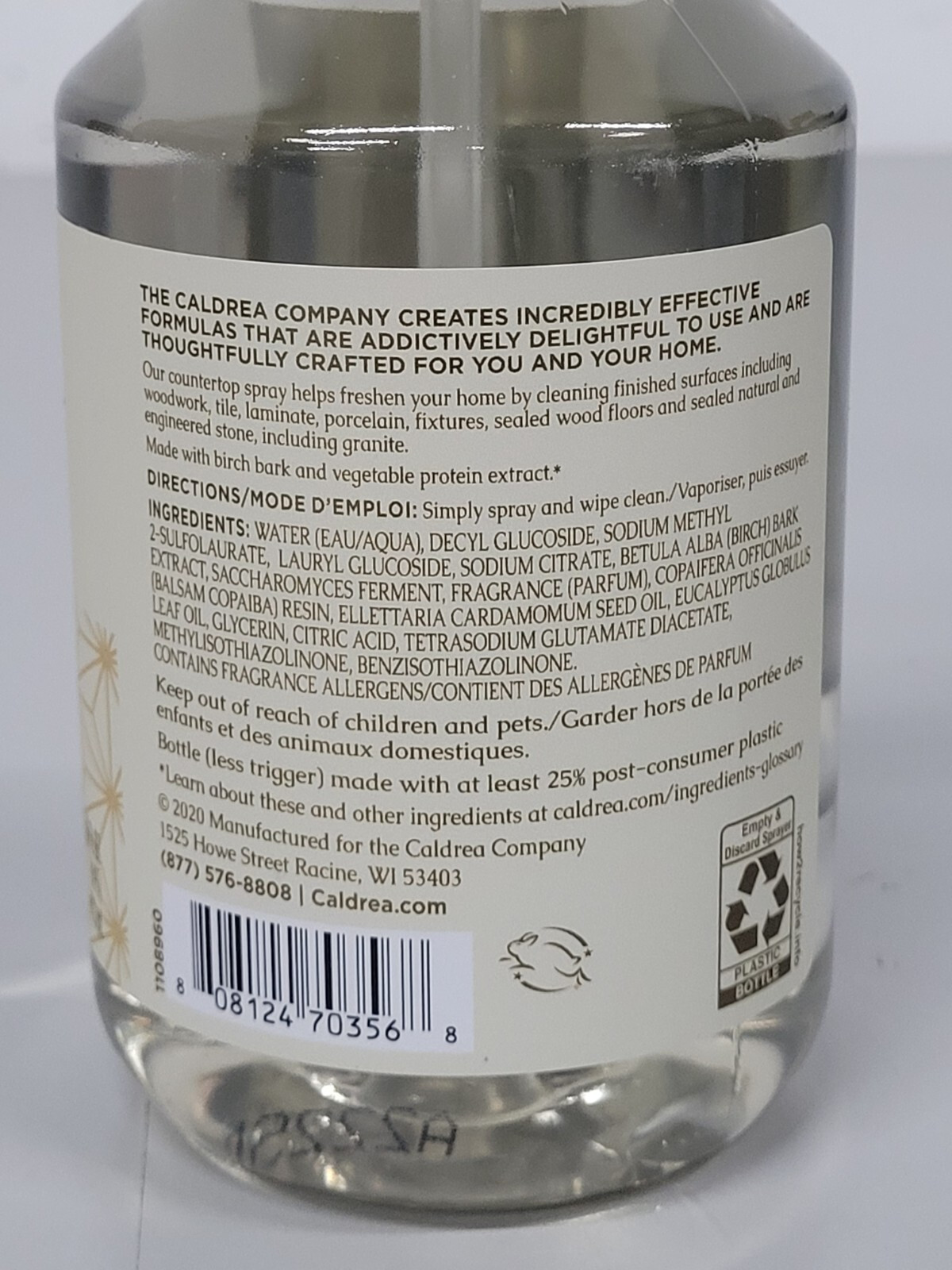 Caldrea Multi-Surface Countertop Spray, GILDED BALSAM BIRCH- DISCONTINUED