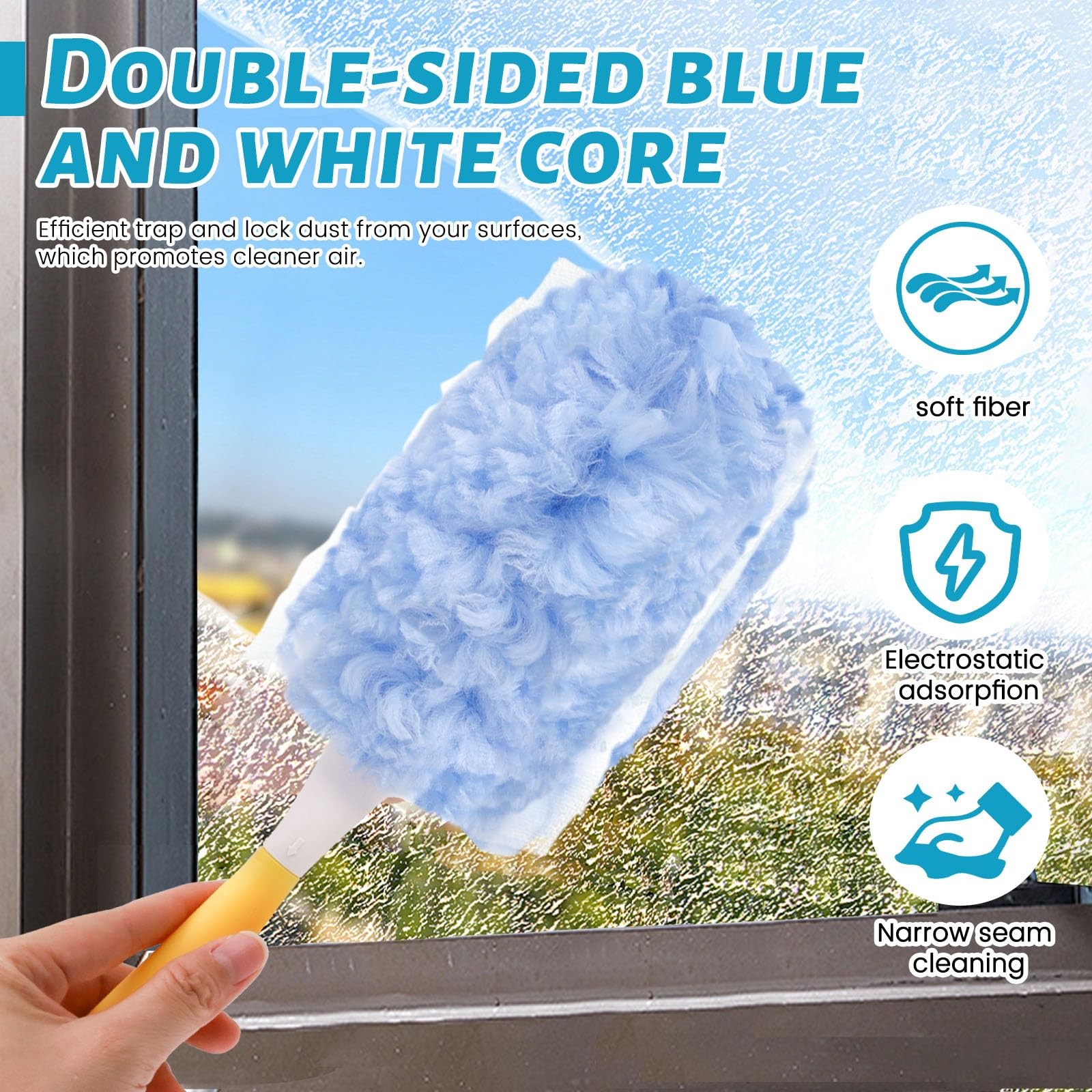 80PCS Dusters Refills, 360°Duster Refill with Handle, Disposable Dusters for …
