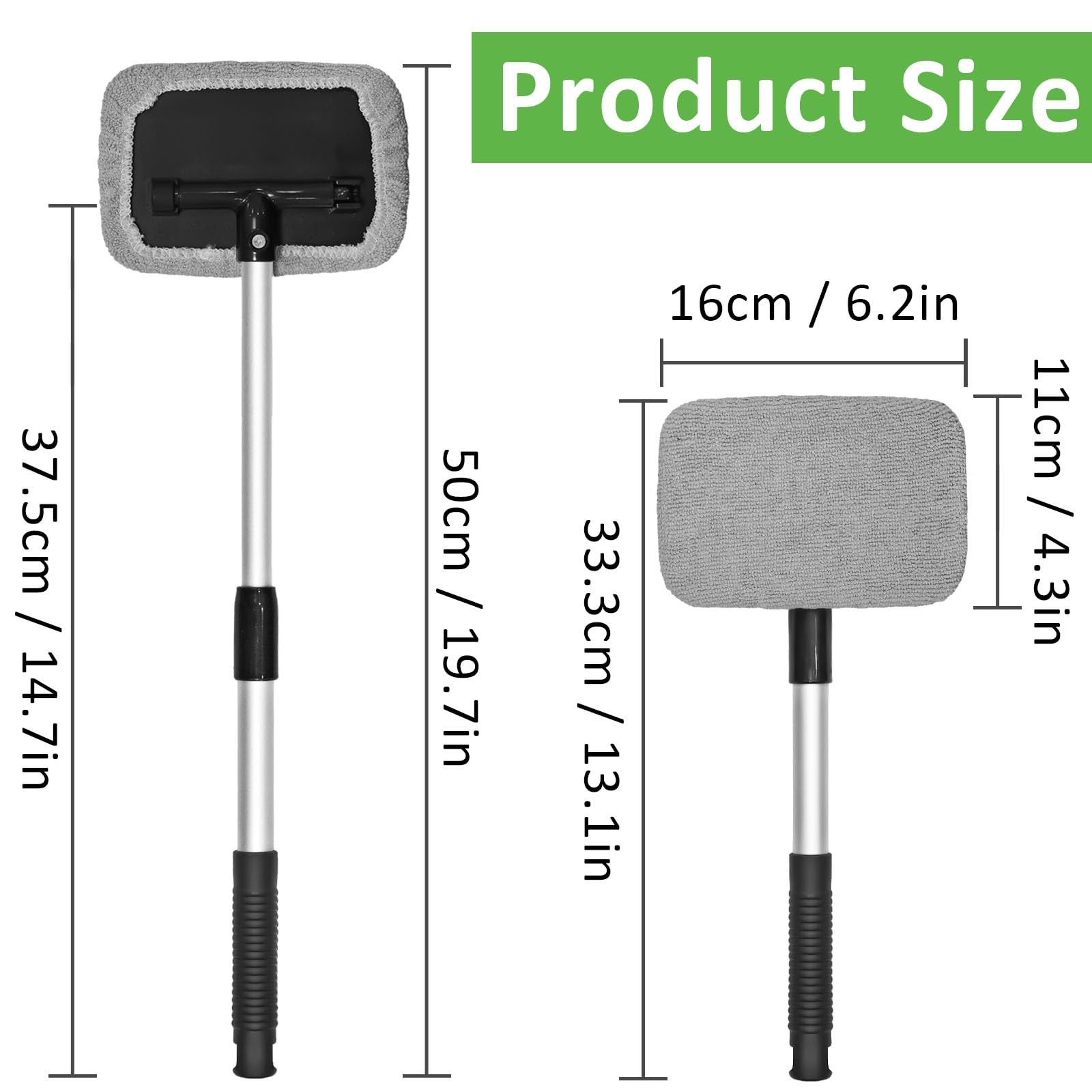 15 Pieces Windshield Cleaner Tool, Inside Car Window Cleaning Tool with 9 Mic…