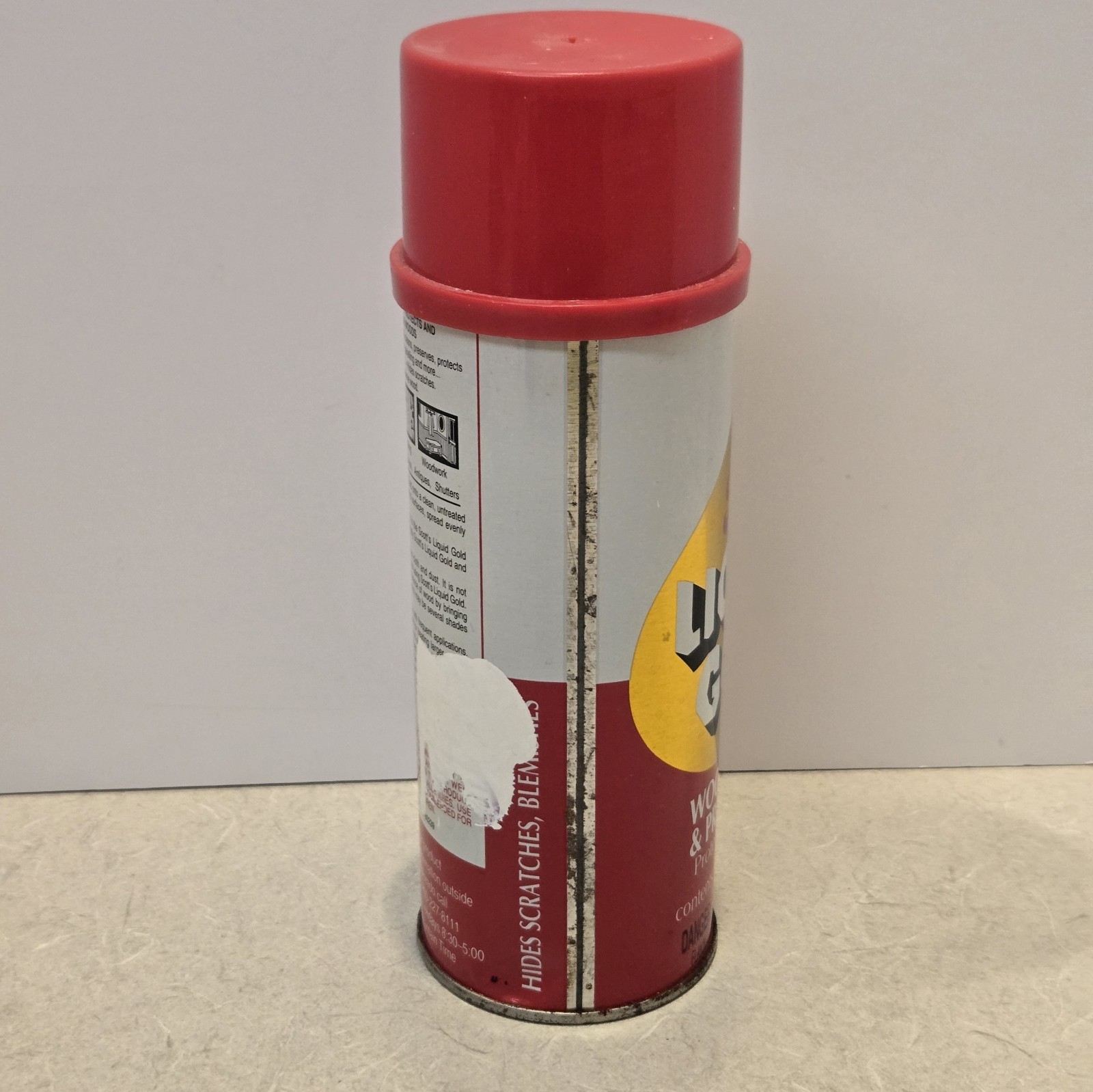 Vintage Scott’s Liquid Gold Wood Cleaner Pourable Top Non Aerosol 16oz