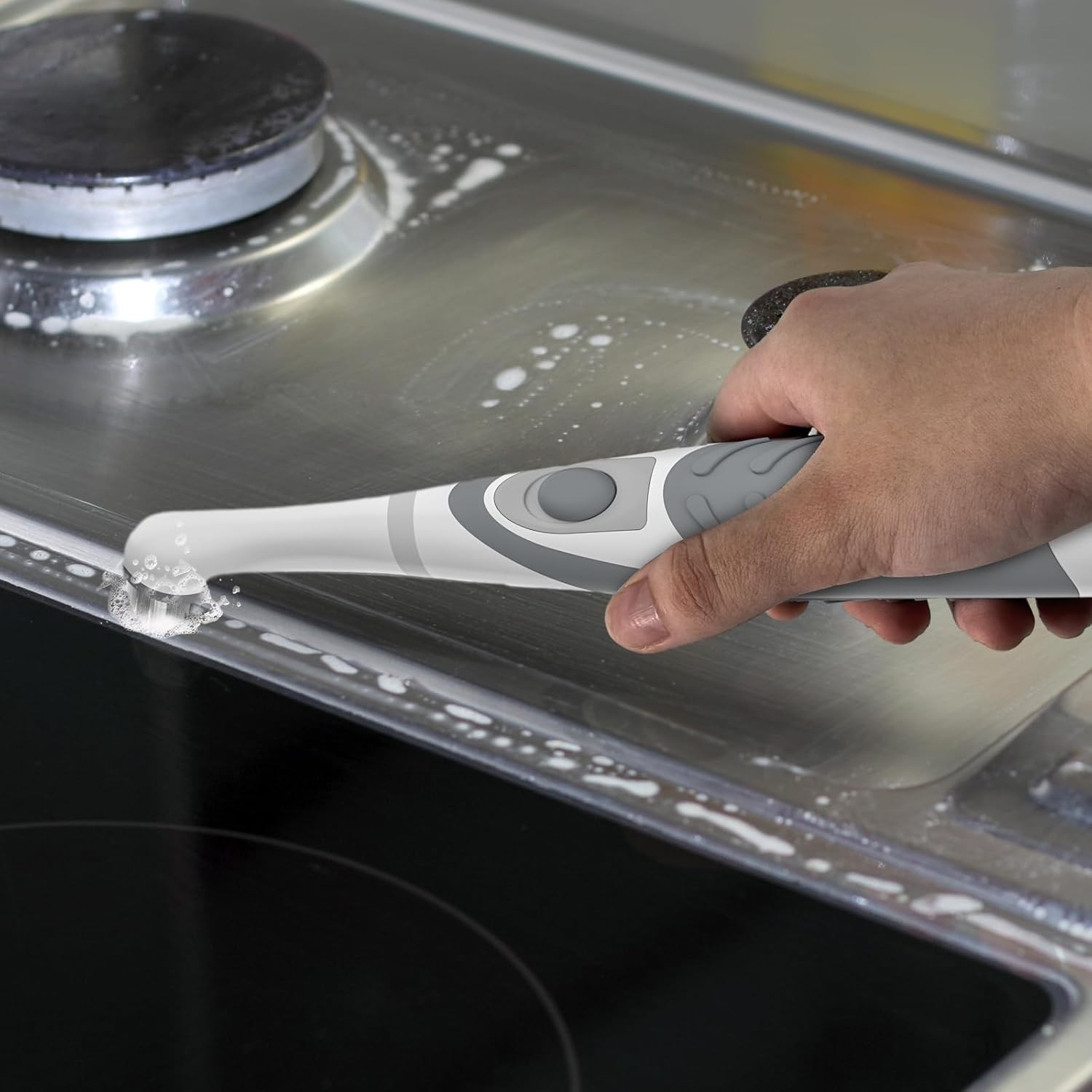 Motorized Cleaning Brush – Effortless 4-in-1 Cordless Scrubber for Every Surface