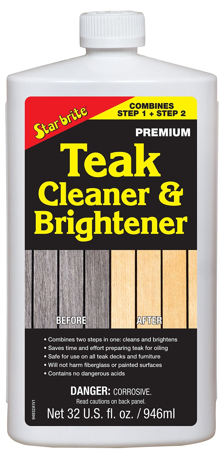 32oz Teak Cleaner and Brightener for Wood Effortless Stain Removal and Restor…