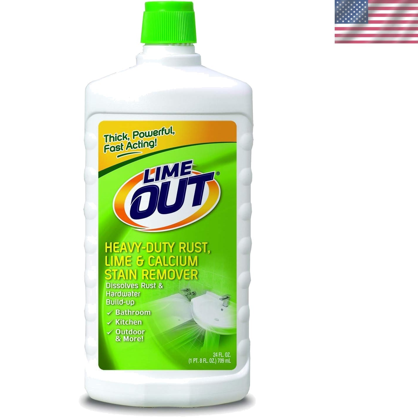 Heavy-Duty Rust, Lime & Calcium Stain Remover, Multi Purpose Cleaner, 24 Ounce,