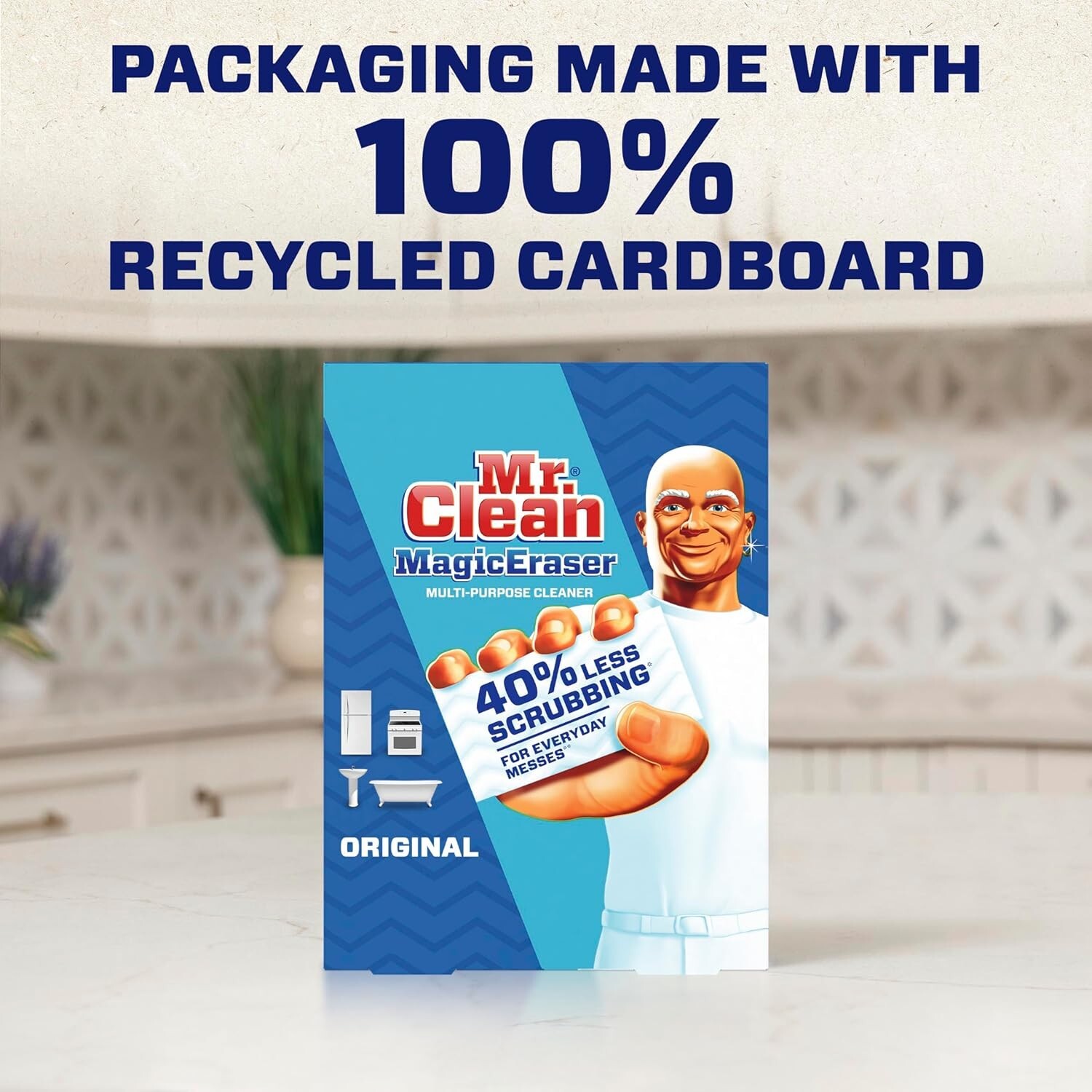 Mr. Clean Magic Eraser Original Cleaning Pads with Durafoam White 6 Count