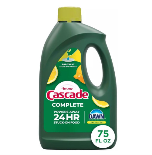 Cascade Complete Dishwasher Detergent Liquid Gel, Dish Detergent Dishwasher Soap