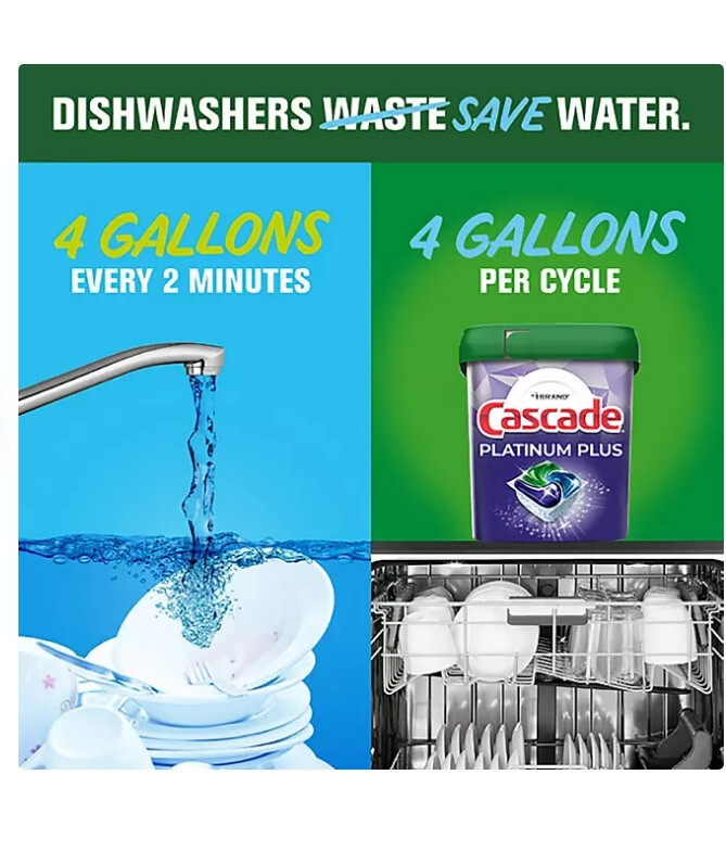 Cascade Platinum Plus ActionPacs Dishwasher Detergent Pacs, Fresh Scent, 81 ct.