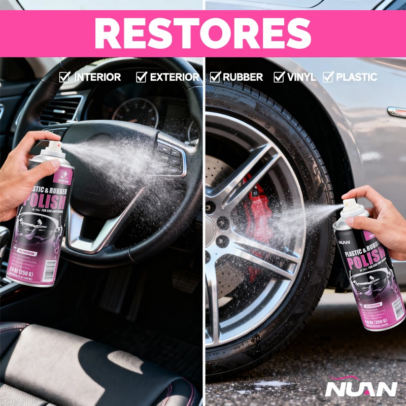 3pcs Car Interior Cleaner Car Interior Cleaner, Vehicle Interior Polish, 450ml