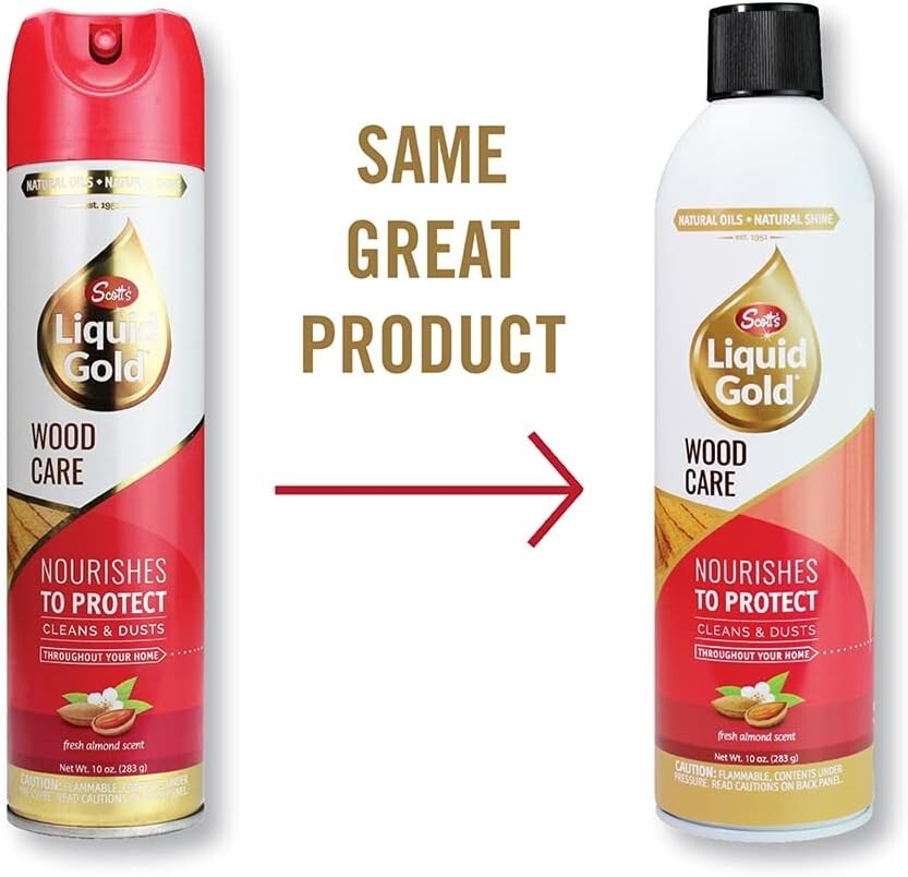 Scott’s Liquid Gold Aerosol Spray Wood Care Furniture Polish and Cleaner 10 oz