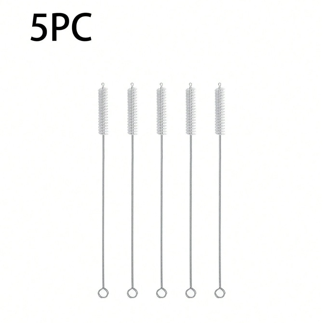 5PCS Long Straw Cleaning Brush Set Reusable Cleaner for Water Bottles Tumbler US