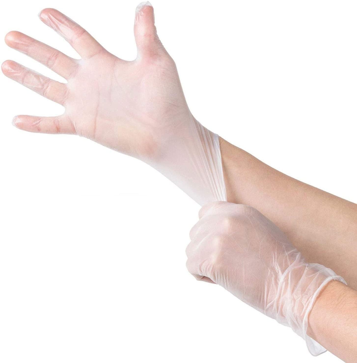 200 Disposable Viny Gloves, Non-Sterile, Powedered, Easy Slip On/Off, Smooth…