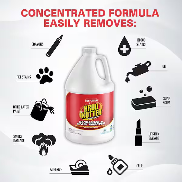 Krud Kutter Kk012 Cleaner/Degreaser Stain Remover, Jug, 1 Gal, Concentrated,