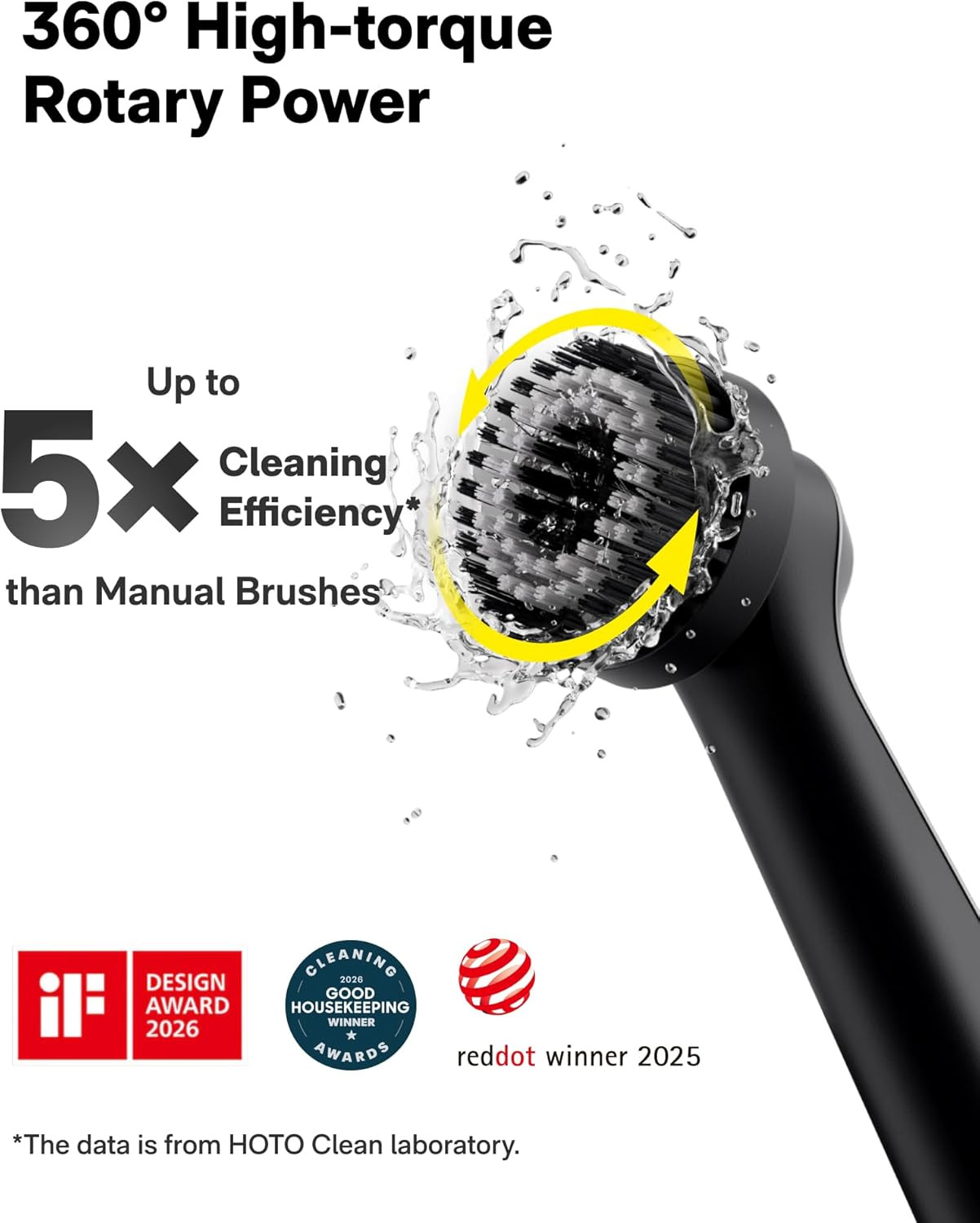 Wand™ Cordless Spin Scrubber, Electric Rechargeble Grout Cleaning Brush, IPX7 Wa