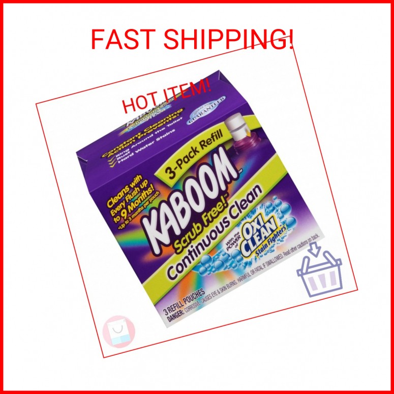 3-Pack Refill – Kaboom Scrub Free! Continuous Clean with OxiClean