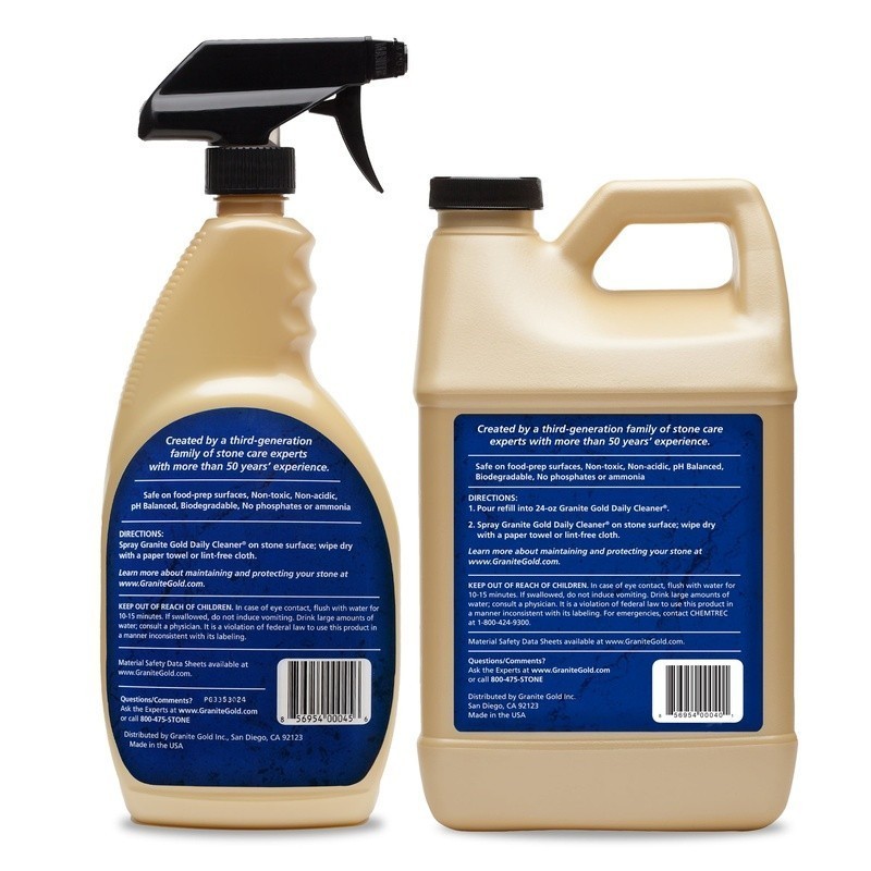 Daily Granite Cleaner Streak-Free Citrus Scent Non-Toxic Safe Natural Stone New