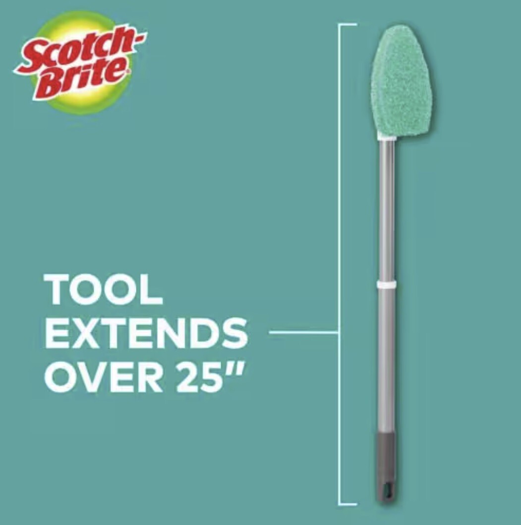 Scotch-Brite 549X-4 Extendable Shower and Bath Scrubber