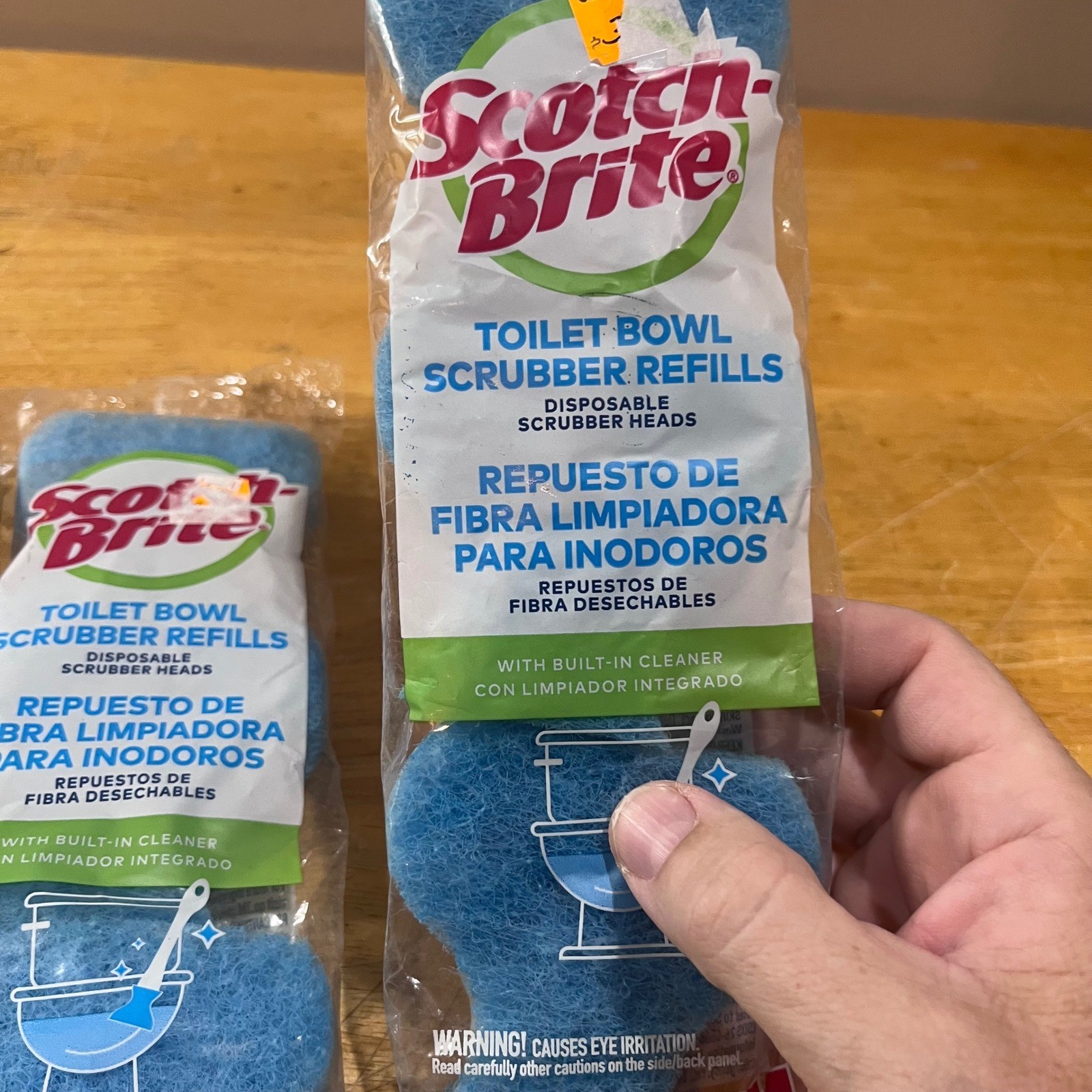 Scotch-Brite Toilet Bowl Scrubber Refills 3 Packs of 3 Built-In Cleaner Blue 3M