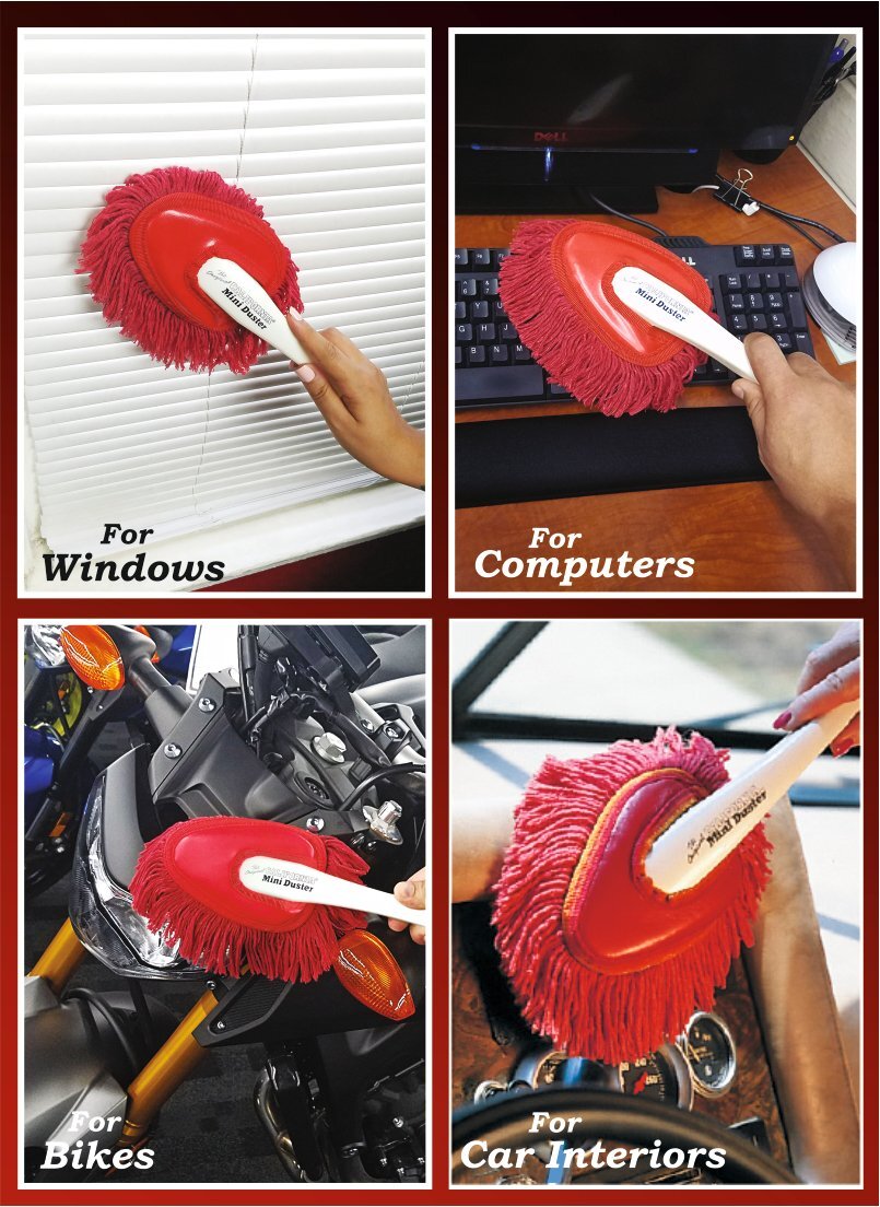 California Mini Duster Red Utility Sponge for Dusting Car Home Appliances