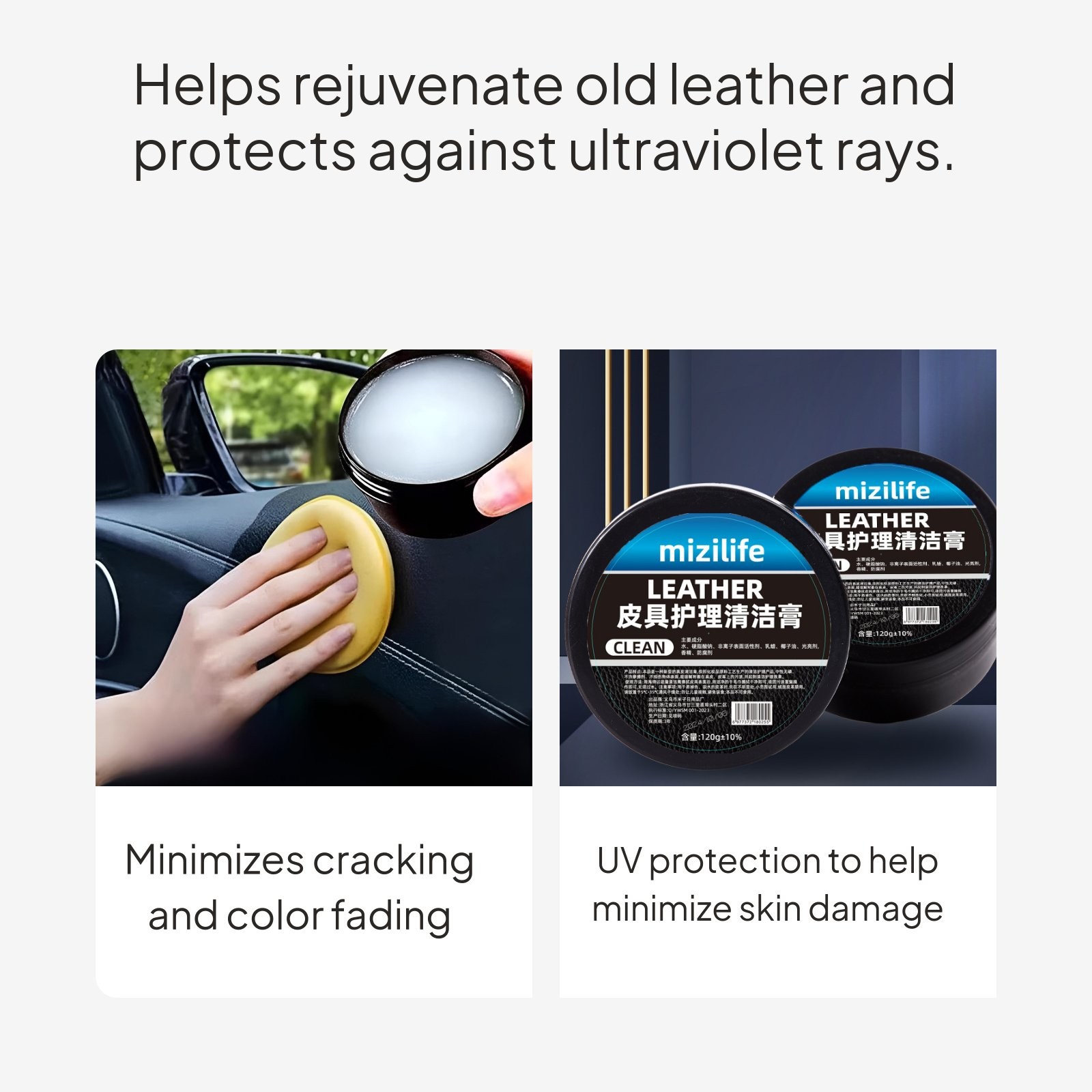 Leather Care BalmInterior CleanerCar, Home Polish