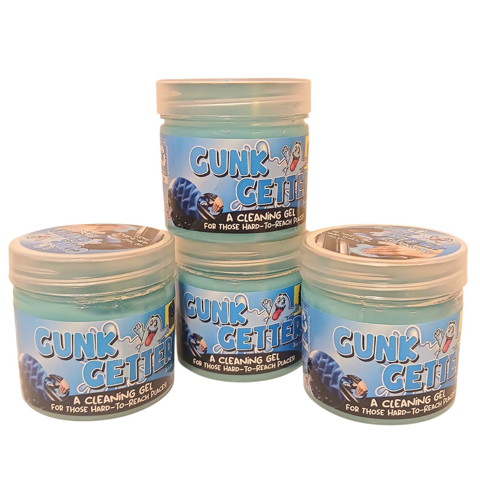 4 Pack Car Cleaning Gel Auto Electronics Gunk Getter Reusable Dust Cleaner