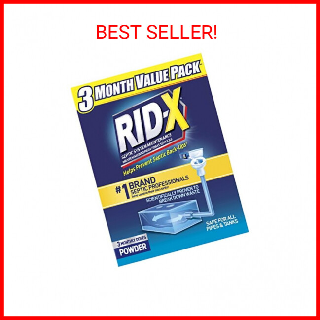 RID-X Septic Treatment, 3 Month Supply Of Powder, 29.4 oz