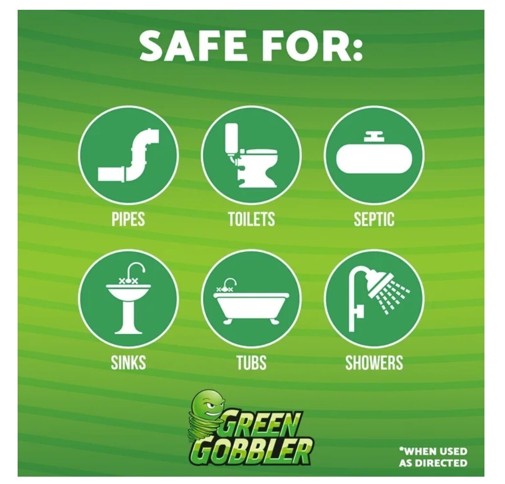 Green Gobbler Build up Remover for Slow Drains and Drain Maintenance – 1 Count,