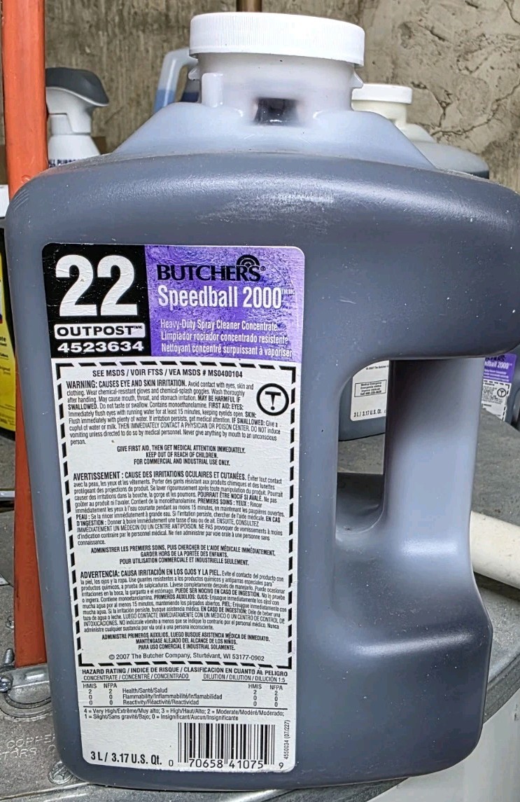 2x Diversey Speedball 2000 Heavy Duty POWER CLEANER Degreaser Concentrate 5L