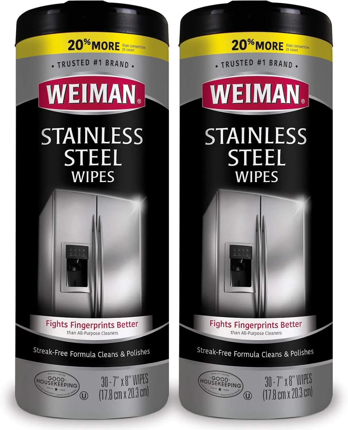 Weiman Stainless Steel Cleaning Wipes 30 Count Anti Fingerprint Appliance Polish